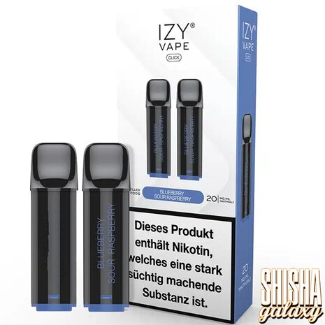 Izy Vape Click Izy Vape Click - Blueberry Sour Raspberry - Liquid Pod - 2 ml - Nikotin 20 mg - 2er Pack (4ml) Izy Vape Click Izy Vape Click - Blueberry Sour Raspberry - Liquid Pod - 2 ml - Nikotin 20 mg - 2er Pack (4ml)