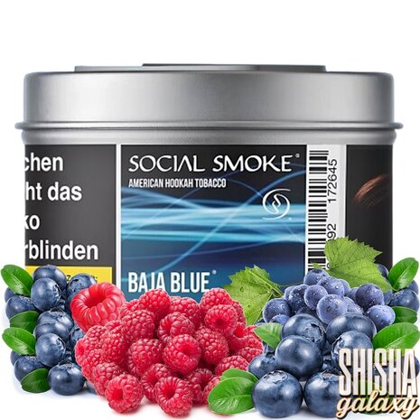 Social Smoke Social Smoke Tobacco - Baja Blue (200g) - Shisha Tabak Social Smoke Social Smoke Tobacco - Baja Blue (200g) - Shisha Tabak