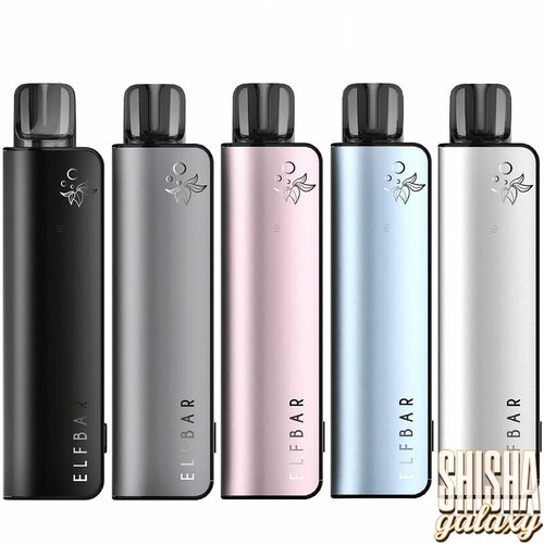 Elf Bar ELFA Master by Elfbar - Basisgerät Set - Akku 850 mAh - Lunar Silver (Wiederaufladbare Mehrweg Pod System E-Zigarette)