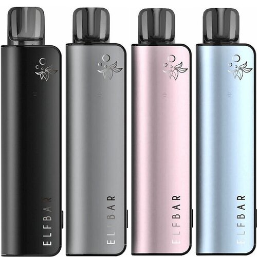 Elf Bar ELFA Master by Elfbar - Basisgerät Set - Akku 850 mAh - Lunar Silver (Wiederaufladbare Mehrweg Pod System E-Zigarette)