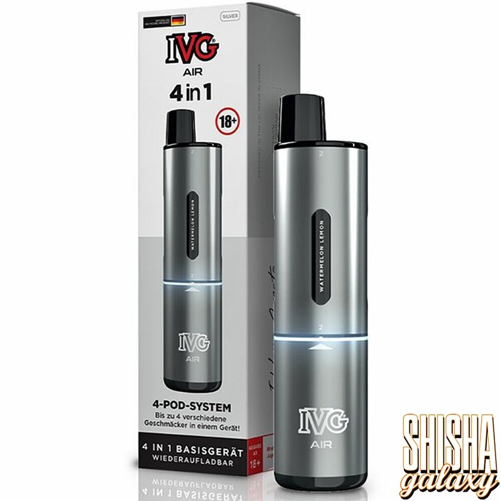 podsystem e zigarette IVG Air 4in1 - Pod Kit - Akku 1100 mAh - Silver - 4 Pod System
