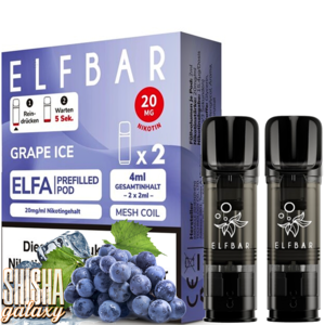 Elf Bar ELFA - Grape Ice - Liquid Pod - Nikotin 20 mg - 2er Pack