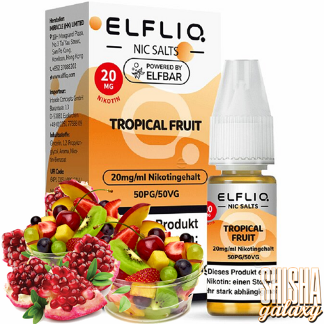 Elfliq ELFLIQ / Elfbar - Tropical Fruit - E-Liquid - Nikotin 20 mg/ml Elfliq ELFLIQ / Elfbar - Tropical Fruit - E-Liquid - Nikotin 20 mg/ml
