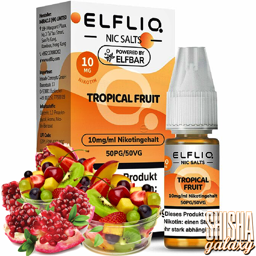 Elfliq ELFLIQ / Elfbar - Tropical Fruit - E-Liquid - Nikotin 10 mg/ml Elfliq ELFLIQ / Elfbar - Tropical Fruit - E-Liquid - Nikotin 10 mg/ml