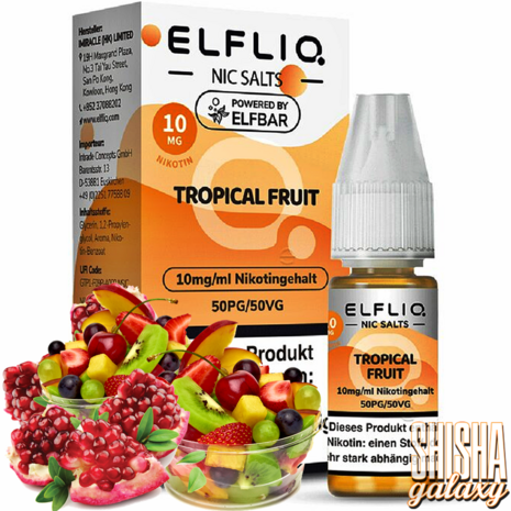 Elfliq ELFLIQ / Elfbar - Tropical Fruit - E-Liquid - Nikotin 10 mg/ml Elfliq ELFLIQ / Elfbar - Tropical Fruit - E-Liquid - Nikotin 10 mg/ml