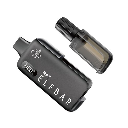 Elf Bar Elfbar MAX - Basisgerät - Akku 650 mAh - Black (Wiederaufladbare Mehrweg E-Zigarette)