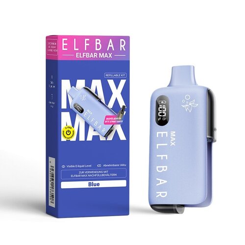 Elf Bar Elfbar MAX - Basisgerät - Akku 650 mAh - Blue (Wiederaufladbare Mehrweg E-Zigarette)