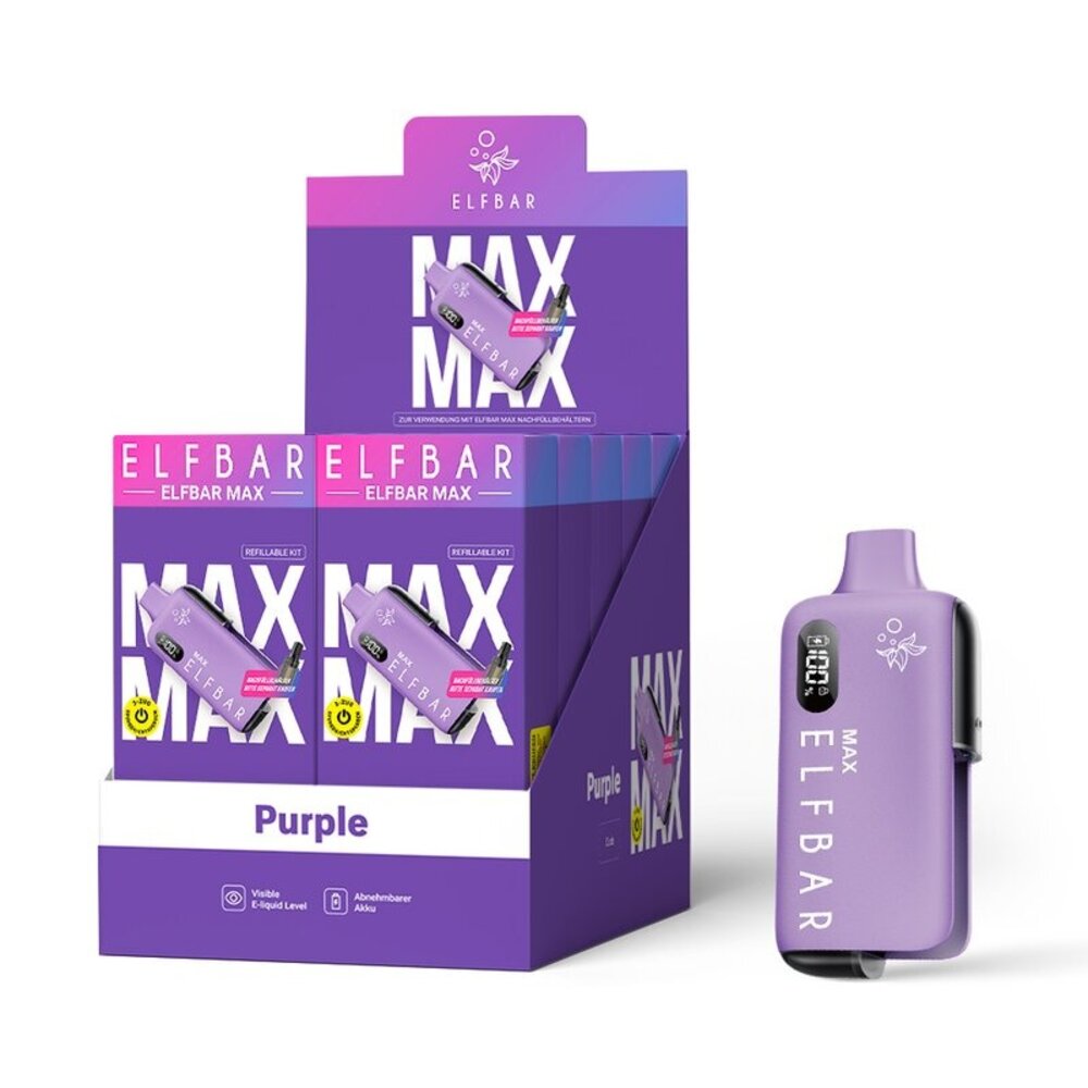 Elfbar Elfbar MAX - Basisgerät - Akku 650 mAh - Purple - E-Zigarette