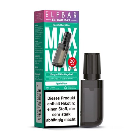 Elfbar Elfbar MAX - Apple Pear - Nachfüllbehälter/Liquid Pod - Nikotin 20 mg (10ml)