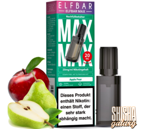 Elfbar Elfbar MAX - Apple Pear - Liquid Pod - Nikotin 20 mg Elfbar Elfbar MAX - Apple Pear - Liquid Pod - Nikotin 20 mg