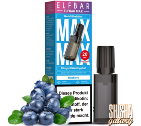 Elfbar Elfbar MAX - Blueberry - Liquid Pod - Nikotin 20 mg Elfbar Elfbar MAX - Blueberry - Liquid Pod - Nikotin 20 mg