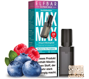 Elfbar Elfbar MAX - Blueberry Sour Raspberry - Liquid Pod - Nikotin 20 mg Elfbar Elfbar MAX - Blueberry Sour Raspberry - Liquid Pod - Nikotin 20 mg