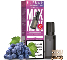 Elfbar Elfbar MAX - Grape - Liquid Pod - Nikotin 20 mg Elfbar Elfbar MAX - Grape - Liquid Pod - Nikotin 20 mg