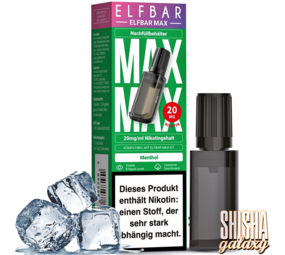 Elfbar Elfbar MAX - Menthol - Liquid Pod - Nikotin 20 mg Elfbar Elfbar MAX - Menthol - Liquid Pod - Nikotin 20 mg
