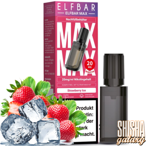 Elf Bar Elfbar MAX - Strawberry Ice - Liquid Container Pod - Nikotin 20 mg
