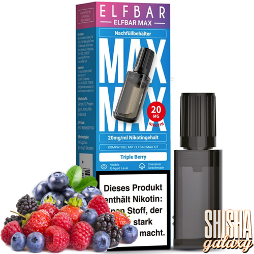 Elf Bar Elfbar MAX - Triple Berry - Liquid Container Pod - Nikotin 20 mg Elf Bar Elfbar MAX - Triple Berry - Liquid Container Pod - Nikotin 20 mg