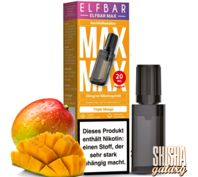 Elfbar Elfbar MAX - Triple Mango - Liquid Pod - Nikotin 20 mg Elfbar Elfbar MAX - Triple Mango - Liquid Pod - Nikotin 20 mg