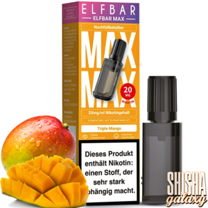 Elf Bar Elfbar MAX - Triple Mango - Liquid Pod - Nikotin 20 mg Elf Bar Elfbar MAX - Triple Mango - Liquid Pod - Nikotin 20 mg