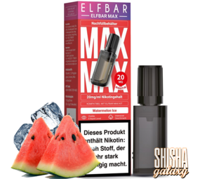 Elfbar Elfbar MAX - Watermelon Ice - Liquid Pod - Nikotin 20 mg Elfbar Elfbar MAX - Watermelon Ice - Liquid Pod - Nikotin 20 mg