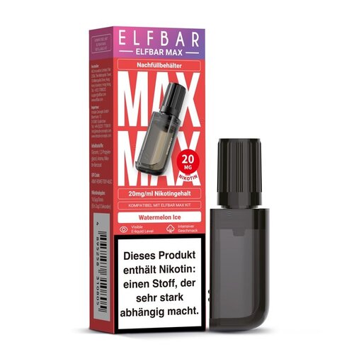 Elf Bar Elfbar MAX - Watermelon Ice - Liquid Container Pod - Nikotin 20 mg