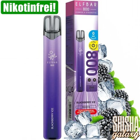 Elfbar Elfbar 800 - Blackberry Ice - 800 Züge / Nikotinfrei - Einweg E-Zigarette
