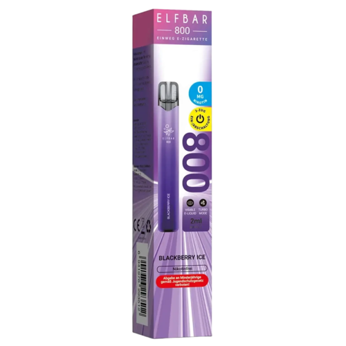 Elf Bar Elf Bar 800 - Blackberry Ice - Einweg E-Shisha - 800 Züge / Nikotinfrei