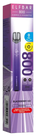 Elfbar Elfbar 800 - Blackberry Ice - 800 Züge / Nikotinfrei - Einweg E-Zigarette