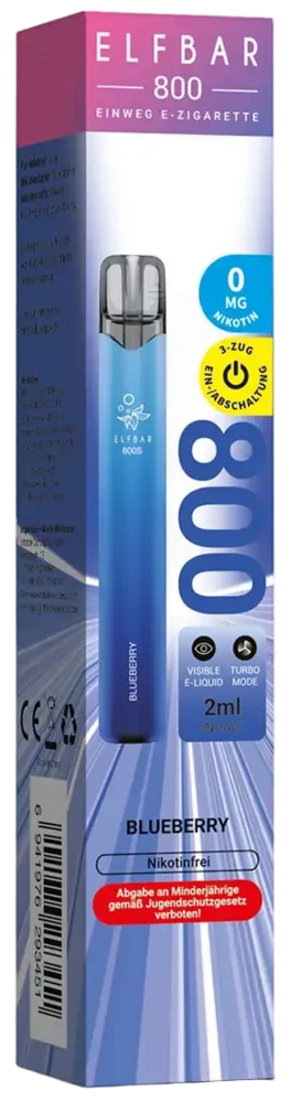 Elfbar Elfbar 800 - Blueberry - 800 Züge / Nikotinfrei - Einweg E-Zigarette