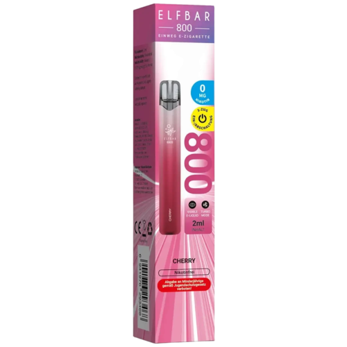 Elf Bar Elf Bar 800 - Cherry - Einweg E-Shisha - 800 Züge / Nikotinfrei