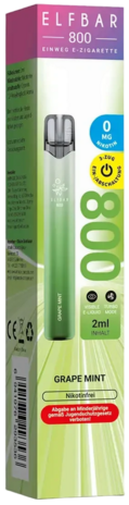 Elfbar Elfbar 800 - Grape Mint - 800 Züge / Nikotinfrei - Einweg E-Zigarette