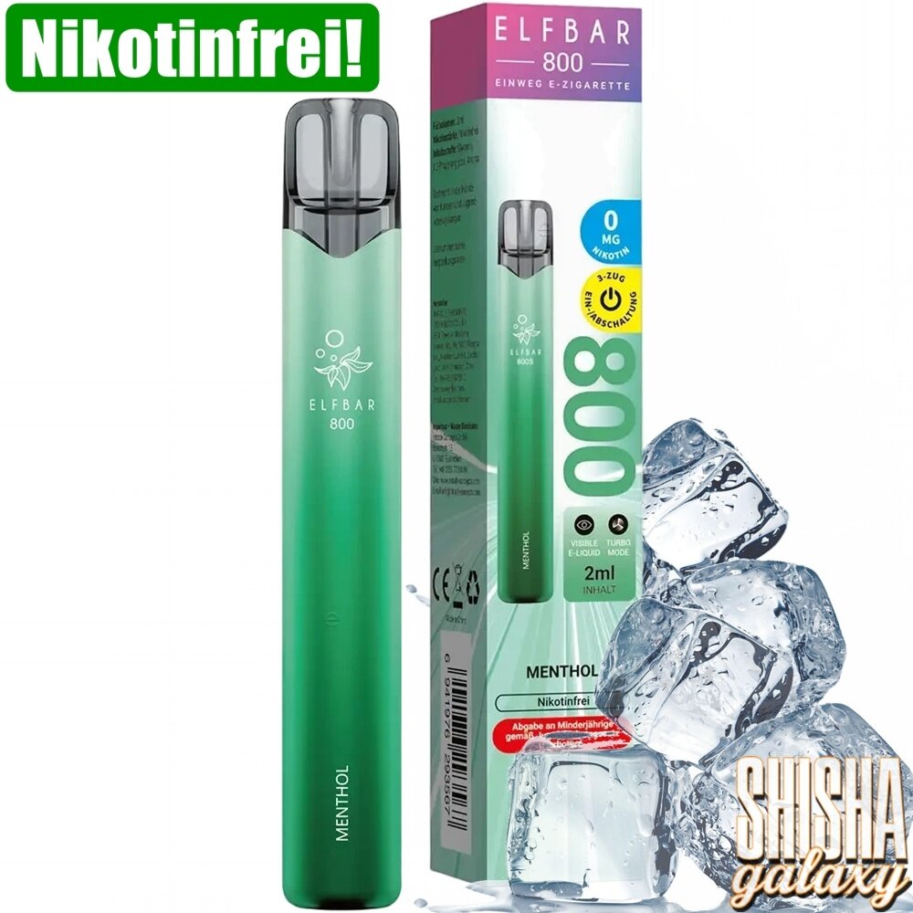 Elfbar Elfbar 800 - Menthol - 800 Züge / Nikotinfrei - Einweg E-Zigarette