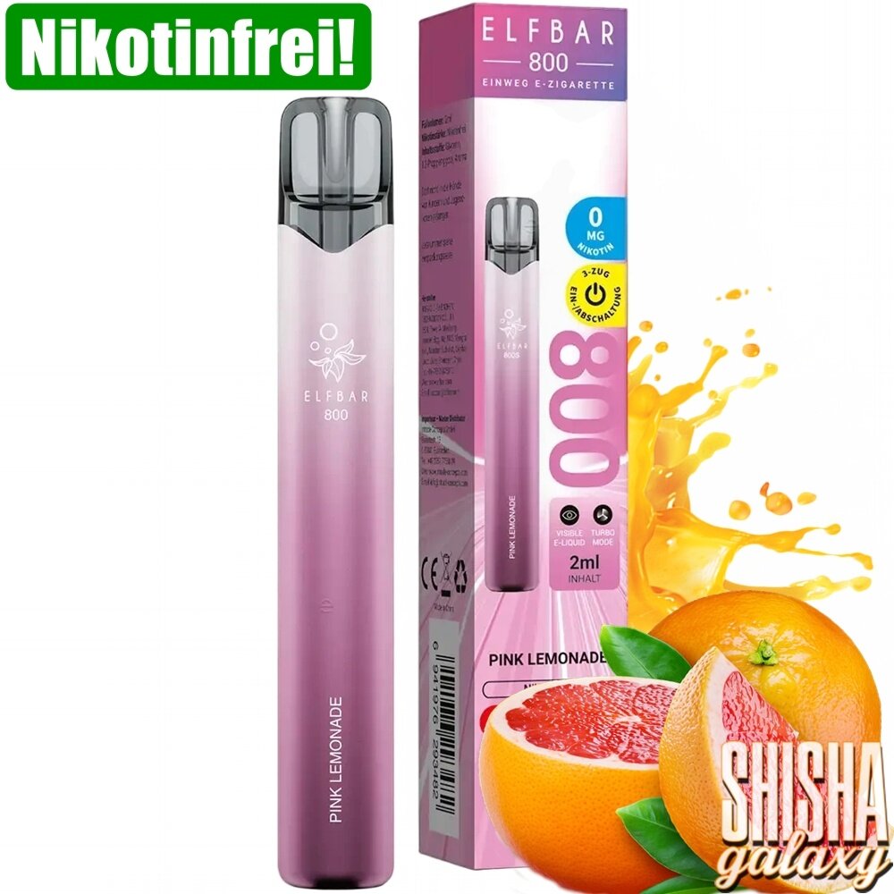 Elfbar Elfbar 800 - Pink Lemonade - 800 Züge / Nikotinfrei - Einweg E-Zigarette