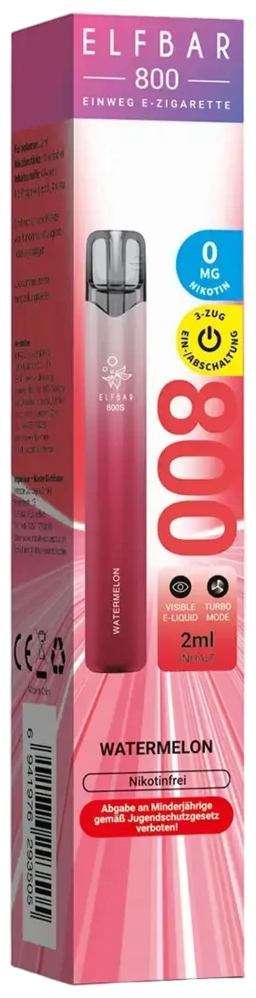 Elfbar Elfbar 800 - Watermelon - 800 Züge / Nikotinfrei - Einweg E-Zigarette Elfbar Elfbar 800 - Watermelon - 800 Züge / Nikotinfrei - Einweg E-Zigarette