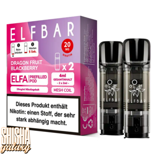 Elf Bar ELFA - Dragon Fruit Blackberry - Liquid Pod - Nikotin 20 mg - 2er Pack Elf Bar ELFA - Dragon Fruit Blackberry - Liquid Pod - Nikotin 20 mg - 2er Pack
