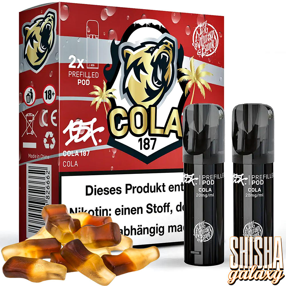 187 Strassenbande 187 Strassenbande - Cola - Liquid Pod - 2 ml / Nikotin 20 mg - 2er Pack (4ml) 187 Strassenbande 187 Strassenbande - Cola - Liquid Pod - 2 ml / Nikotin 20 mg - 2er Pack (4ml)