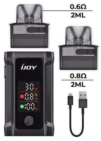 IJoy IJoy Captain 30 - Leer-Pods - 2 ml - 0,6 Ohm - 2er Pack