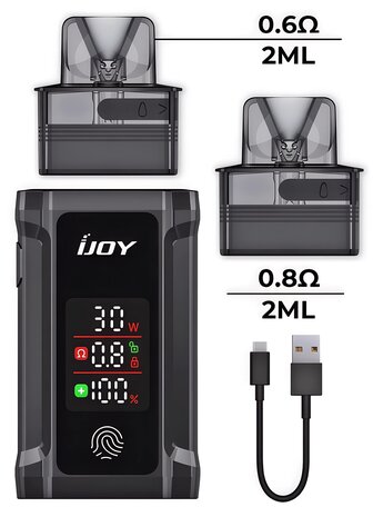 IJoy IJoy Captain 30 - Leer-Pods - 2 ml - 0,8 Ohm - 2er Pack