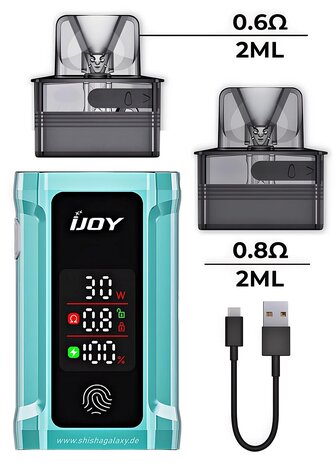 IJoy IJOY Captain 30 - Pod Kit - Akku 1050 mAh - 2ml - Blue - E-Zigaretten-Set inkl. 2x Leer-Pods IJoy IJOY Captain 30 - Pod Kit - Akku 1050 mAh - 2ml - Blue - E-Zigaretten-Set inkl. 2x Leer-Pods