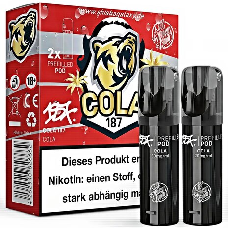 187 Strassenbande 187 Strassenbande - Cola - Liquid Pod - 2 ml / Nikotin 20 mg - 2er Pack (4ml) 187 Strassenbande 187 Strassenbande - Cola - Liquid Pod - 2 ml / Nikotin 20 mg - 2er Pack (4ml)