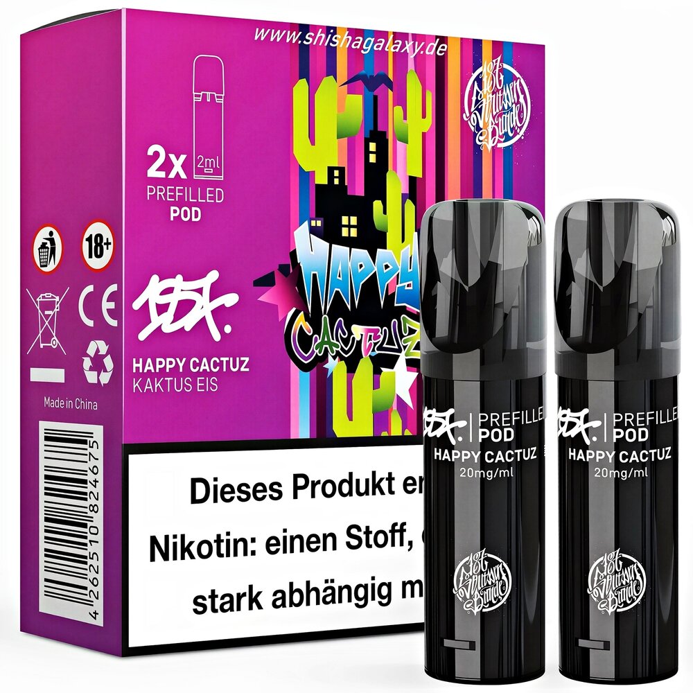 187 Pods - Happy Cactuz - Liquid Pod - 2 ml / Nikotin 20 mg - 2er Pack -  Shisha Galaxy