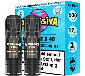 Al Massiva Blaulicht X 4B - Liquid Pod - Nikotin 17 mg - 2er Pack Al Massiva Blaulicht X 4B - Liquid Pod - Nikotin 17 mg - 2er Pack