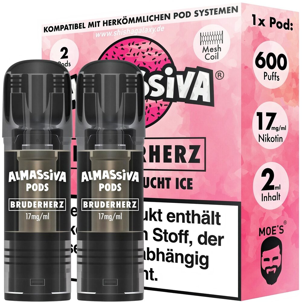 Al Massiva Al Massiva - Bruderherz - Liquid Pod - 2 ml - Nikotin 17 mg - 2er Pack (4ml) Al Massiva Al Massiva - Bruderherz - Liquid Pod - 2 ml - Nikotin 17 mg - 2er Pack (4ml)