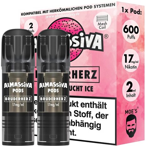 Al Massiva Al Massiva - Bruderherz - Liquid Pod - 2 ml - Nikotin 17 mg - 2er Pack (4ml) Al Massiva Al Massiva - Bruderherz - Liquid Pod - 2 ml - Nikotin 17 mg - 2er Pack (4ml)