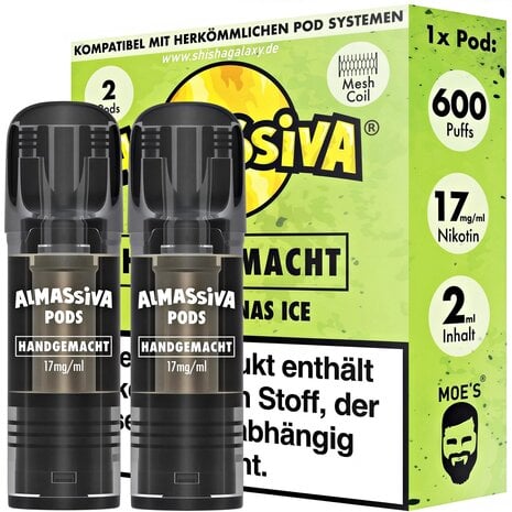 Al Massiva Al Massiva - Handgemacht - Liquid Pod - 2 ml - Nikotin 17 mg - 2er Pack (4ml) Al Massiva Al Massiva - Handgemacht - Liquid Pod - 2 ml - Nikotin 17 mg - 2er Pack (4ml)