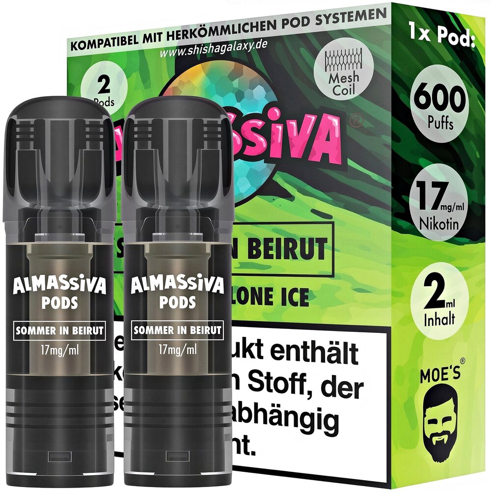 Al Massiva Al Massiva - Sommer in Beirut - Liquid Pod - 2 ml - Nikotin 17 mg - 2er Pack (4ml) Al Massiva Al Massiva - Sommer in Beirut - Liquid Pod - 2 ml - Nikotin 17 mg - 2er Pack (4ml)