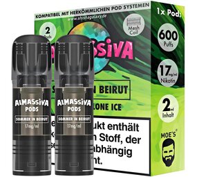 Al Massiva Sommer in Beirut - Liquid Pod - Nikotin 17 mg - 2er Pack Al Massiva Sommer in Beirut - Liquid Pod - Nikotin 17 mg - 2er Pack