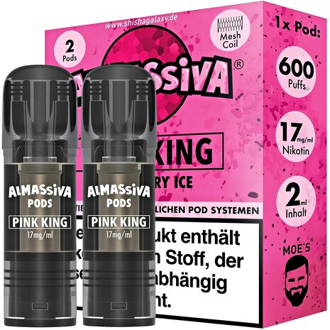 Al Massiva Al Massiva - Pink King - Liquid Pod - 2 ml - Nikotin 17 mg - 2er Pack (4ml)