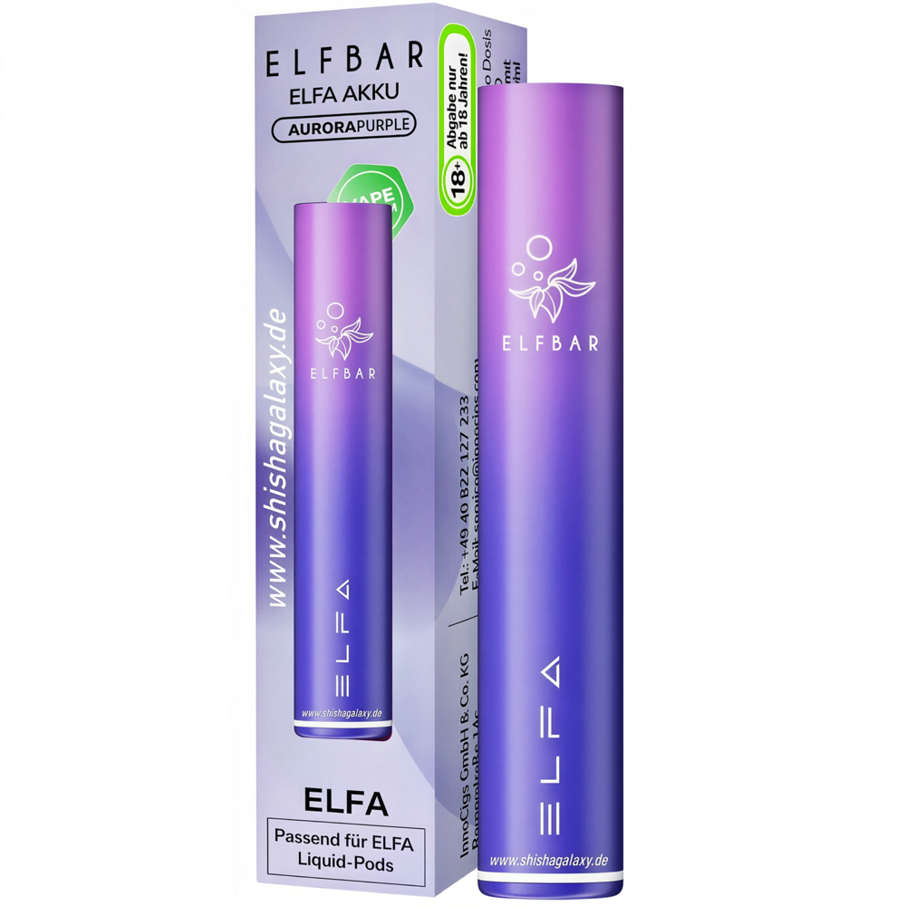 Elfbar Elfbar - ELFA - Pod Kit - Akku 500 mAh - Aurora Purple - E-Zigarette Elfbar Elfbar - ELFA - Pod Kit - Akku 500 mAh - Aurora Purple - E-Zigarette