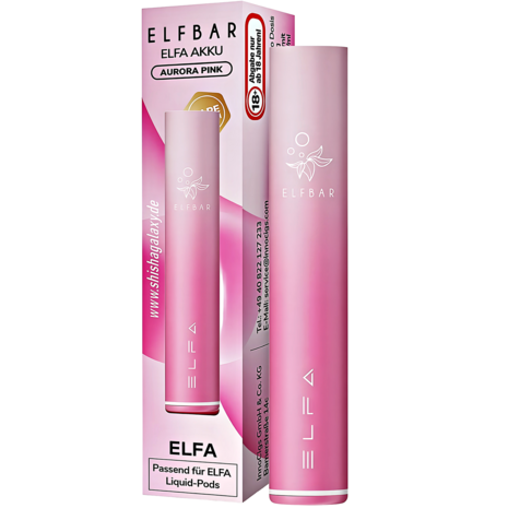 Elfbar Elfbar - ELFA - Pod Kit - Akku 500 mAh - Aurora Pink - E-Zigarette Elfbar Elfbar - ELFA - Pod Kit - Akku 500 mAh - Aurora Pink - E-Zigarette