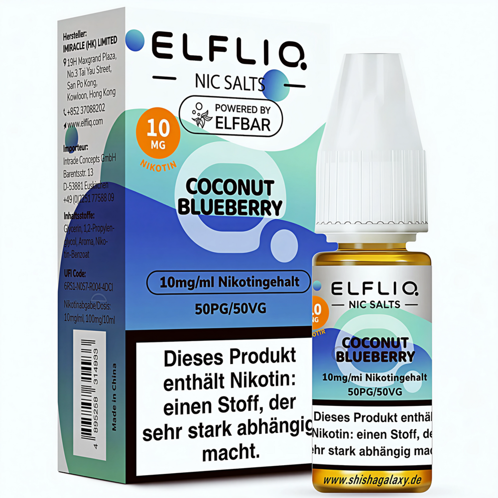 Elfliq ELFLIQ / Elfbar - Coconut Blueberry - E-Liquid - Nikotin 10 mg/ml